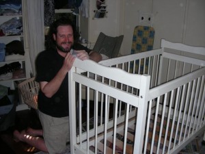 DSCN0121.JPG Daddy sanding Spencer's cot 2