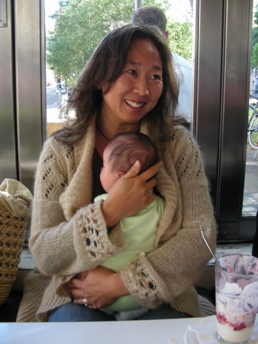 dscn0247 Snuggling into safety in Aunty Liza's arms
