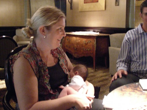 dscn0257 With Aunty Katy at the Four Seasons Hotel lounge having coffee